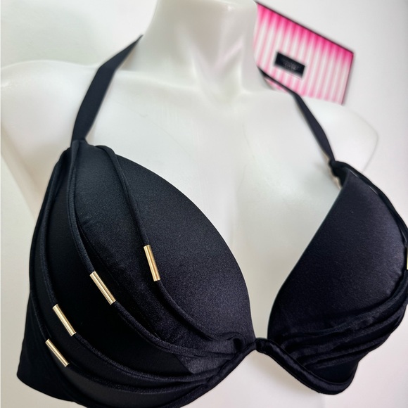 Victoria's Secret Black and Maroon Bikini Set Sz 36DD /M NWT - Picture 3 of 9